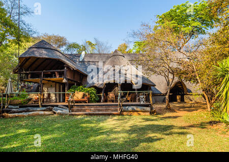 Zimbabwe, Hwange National Park, Ivory Safari Lodge Main Building. Stock Photo