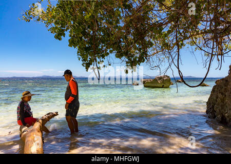 Coron Palawan Philippines April 13, 2018 Sunset beach Stock Photo