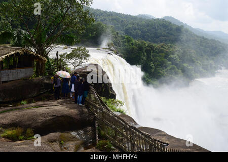 Athirapally waterfalls in Kerala during Monsoon season largest waterfalls in Kerala India Stock Photo