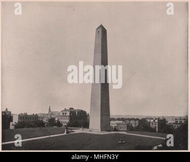 Bunker Hill Monument, near Boston, Mass Stock Photo