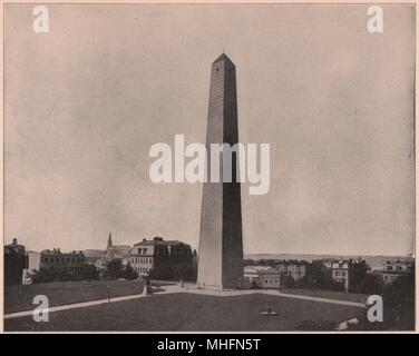 Bunker Hill Monument, Near Boston, mass Stock Photo