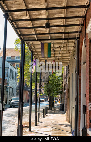 New Orleans Historic Voodoo Museum sign in the French Quarter, New Orleans, Louisiana Stock Photo