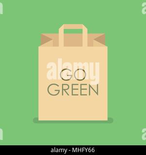 Eco friendly shopping bag. Vector illustration Stock Vector