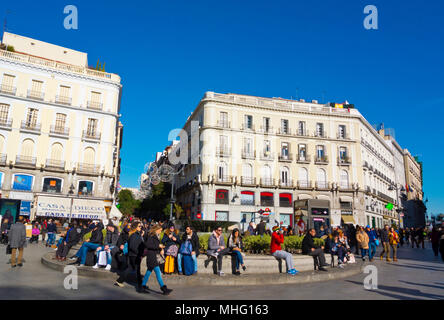 Plaza de la Puerta del Sol, Madrid, Spain Stock Photo