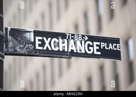 NEW YORK - USA - 11 JUNE 2015 wall street sign Stock Photo