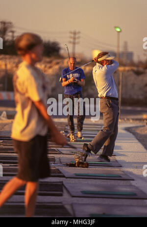 dhahran, saudi arabia -- the golf practicing range at the sprawling saudi aramco compound in the eastern province of saudi arabia. Stock Photo