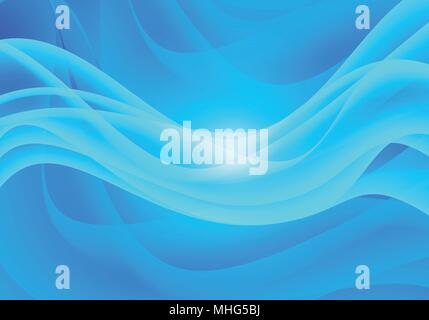 Abstract blue light wave motion technology background vector illustration. Stock Vector