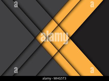 Abstract yellow grey arrow overlap with dark blank space design modern ...
