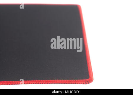 Black mouse pad isolated on white background Stock Photo