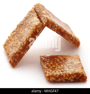 Sesame caramel candy very popular in Indian subcontinent Stock Photo