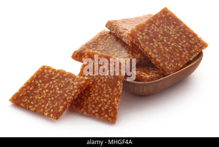 Sesame caramel candy very popular in Indian subcontinent Stock Photo