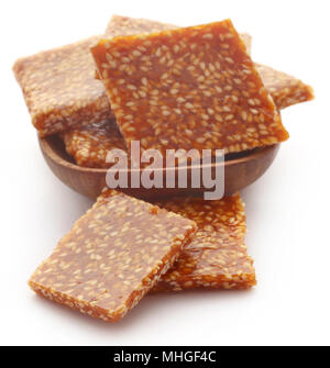 Sesame caramel candy very popular in Indian subcontinent Stock Photo