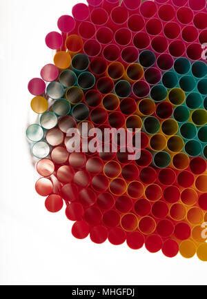 Drinking straws. Macro abstract image with copy space , high quality image Stock Photo
