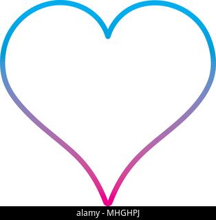 degraded line passion heart symbol shape design Stock Vector Image ...