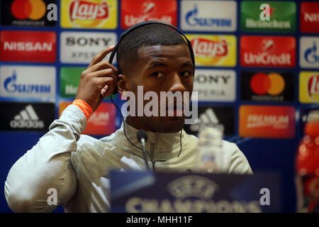 Rome, Italy. 01st May, 2018. 01.05.2018. Rome, Italy: Georginio Wijnaldum during the press conference before the Uefa Champions League match AS Roma vs Liverpool in olympic stadium in Rome. Credit: Independent Photo Agency/Alamy Live News Stock Photo