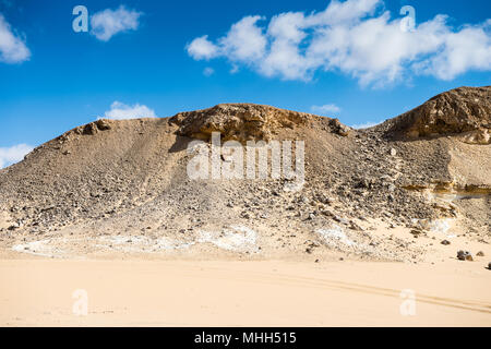 Amazing rock formations in the Western White desert of Egypt. Stock Photo