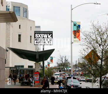 Save  Download Preview     South by Southwest Annual music, film, and interactive conference and festival in Austin, Texas. Stock Photo