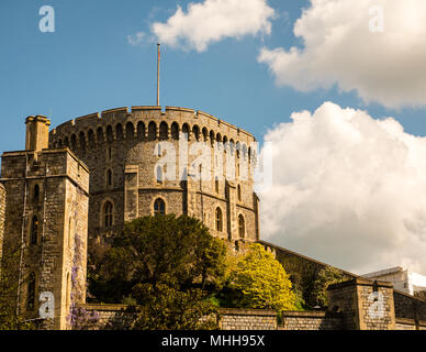 Henry III Tower, and Round Tower (The Keep), Windsor Castle, Windsor, Berkshire, England, UK, GB.