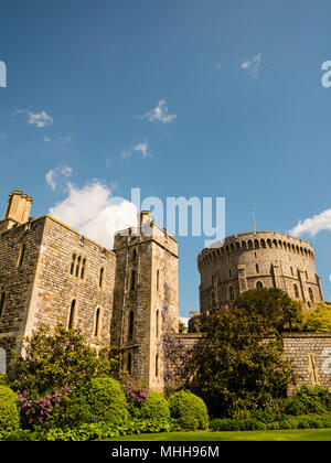 Henry III Tower, and Round Tower (The Keep), Windsor Castle, Windsor, Berkshire, England, UK, GB.