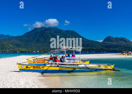 White Island Camiguin Philippines April 23, 2018 The beautiful setting of White Island Stock Photo