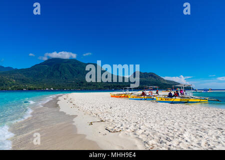 White Island Camiguin Philippines April 23, 2018 The beautiful setting of White Island Stock Photo