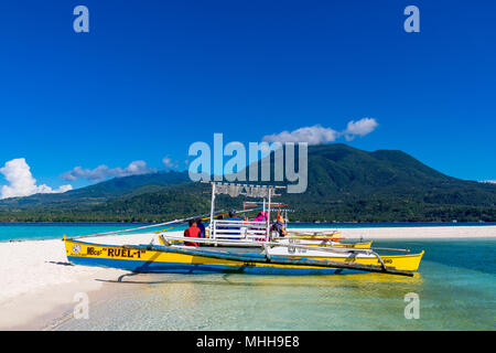 White Island Camiguin Philippines April 23, 2018 The beautiful setting of White Island Stock Photo