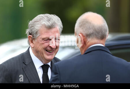 Roy Hodgson outside St Luke's and Christ Church, London, where the memorial service for former Chelsea player Ray Wilkins is being held. Wilkins, who began an impressive playing career at Stamford Bridge and also later coached them, died aged 61 following a cardiac arrest Stock Photo