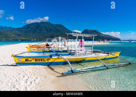 White Island Camiguin Philippines April 23, 2018 The beautiful setting of White Island Stock Photo