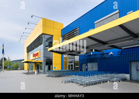 IKEA store in Siegen, Germany. Founded in Sweden in 1943 IKEA has been the world's largest furniture retailer since at least 2008 Stock Photo