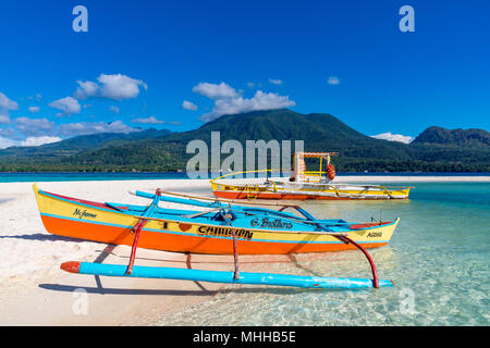 White Island Camiguin Philippines April 23, 2018 The beautiful setting of White Island Stock Photo