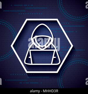 cyber security digital Stock Vector