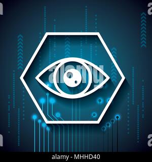 cyber security digital Stock Vector