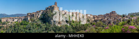 Panoramic sight of Toffia, rural village in Rieti Province, Latium, Italy. Stock Photo