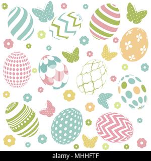 Seamless Easter Pattern, eggs Stock Vector