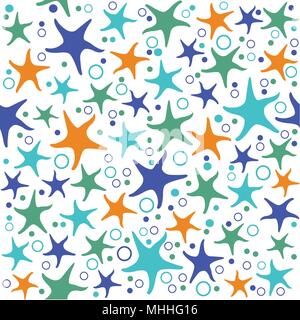 seamless pattern with starfish Stock Vector