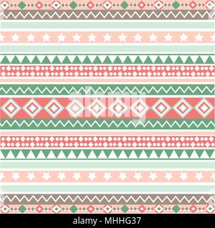 Ethnic striped seamless pattern geometric design Stock Vector