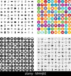 100 software development icons set vector variant Stock Vector