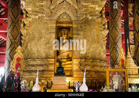 Wat Phra That Lampang Luang for thai people and foreigner travelers respect praying and visit chedi with relics of buddha on July 18, 2017 in Lampang, Stock Photo