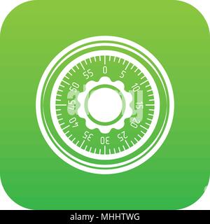 Lock from safe icon green vector Stock Vector