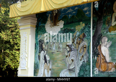 makulana temple pothubowa mawathagama north west province sri lanka Painting of the Life of Buddha Stock Photo