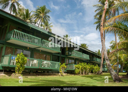 Tourist accommodation on Weno Island in Truk Lagoon Stock Photo