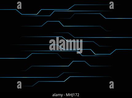 Abstract blue circuit light technology power design modern futuristic background vector illustration. Stock Vector