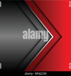 Abstract red arrow dark metal on circle mesh design modern futuristic ...
