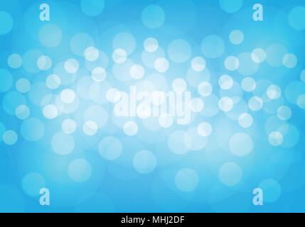 Abstract blue bokeh light luxury background vector illustration. Stock Vector