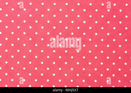 Red paper seamless dots pattern Stock Photo