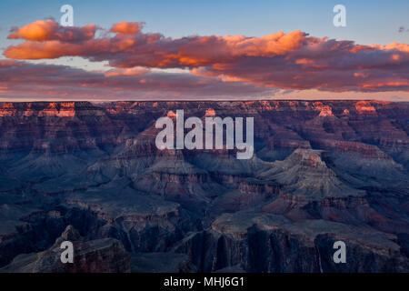 Rock formations and canyons from Maricopa Point, Grand Canyon National Park, Arizona USA Stock Photo