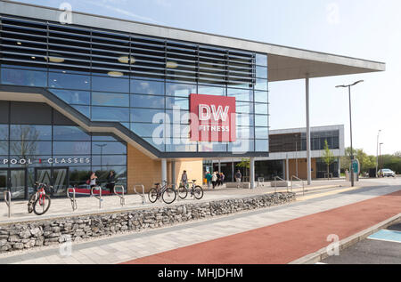 Modern architecture buildings at Orbital Shopping Park developed by British Land, north Swindon, Wiltshire, England, UK Stock Photo