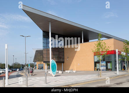 Modern architecture buildings at Orbital Shopping Park developed by British Land, north Swindon, Wiltshire, England, UK Stock Photo