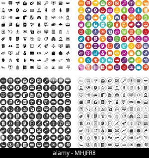 100 commerce department icons set vector variant Stock Vector
