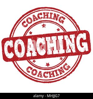 Coaching grunge rubber stamp on white background, vector illustration Stock Vector